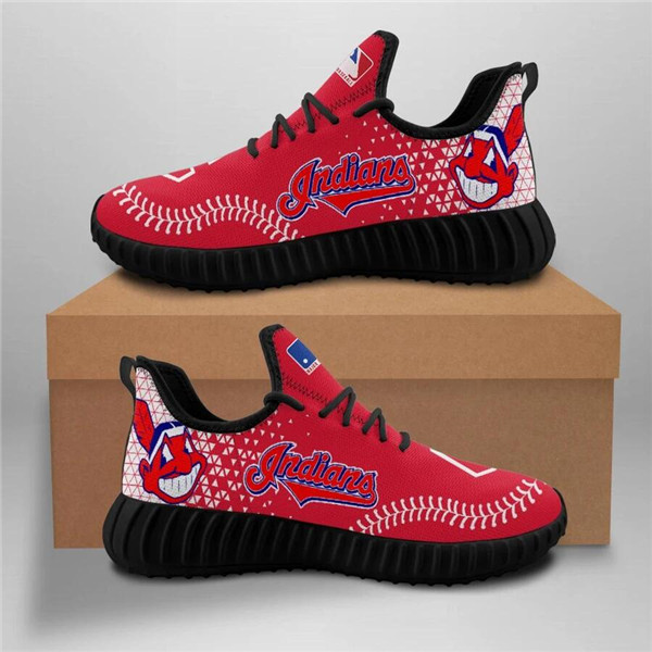 Women's Cleveland Indians Mesh Knit Sneakers/Shoes 004